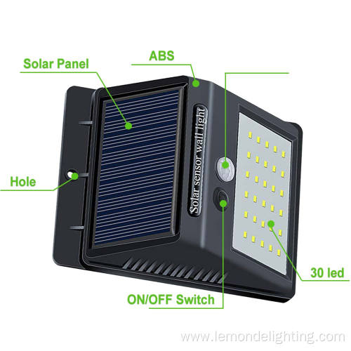 Motion Sensor Led Solar Lights Outdoor Wall Light